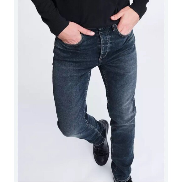 Rag & Bone Fit 2 Slim Jeans Gray 28/28 Button Fly Cotton Denim @M9 - Picture 1 of 7